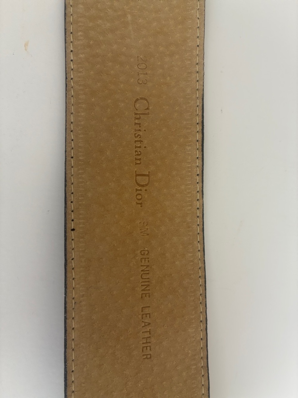 Vintage Christian Dior Black Leather Waist Belt - Snakeskin Ring Detail - Picture 3 of 6